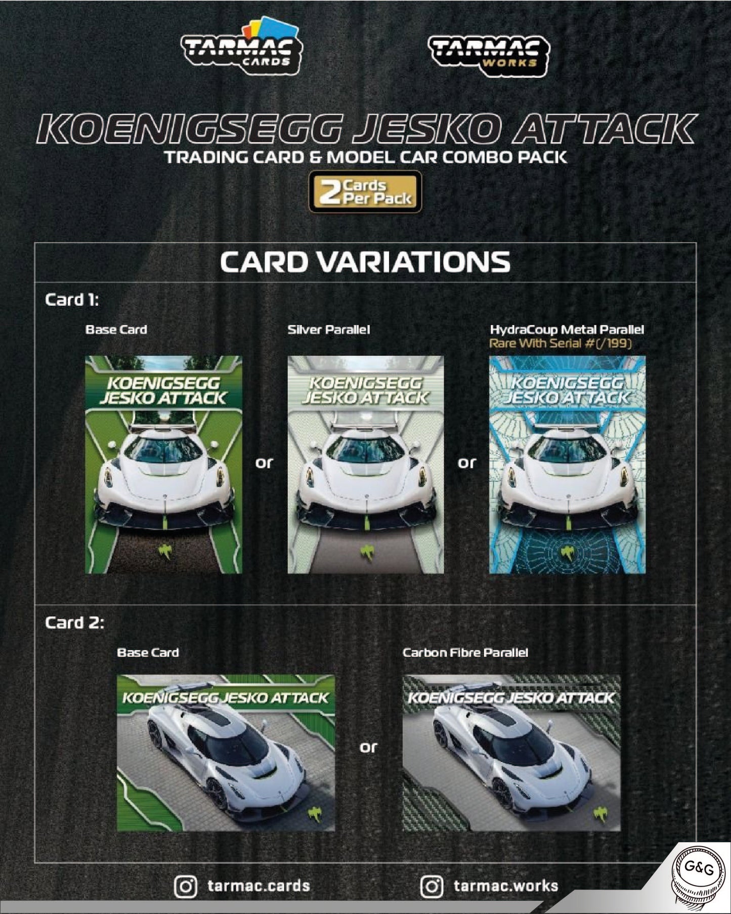 TARMAC KOENIGSEGG JESKO ATTACK + KARTIČKY