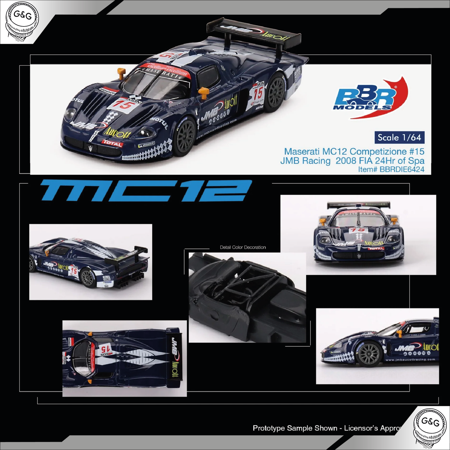 BBR 2008 MASERATI MC12 COMPETIZIONE #15 JMB RACING