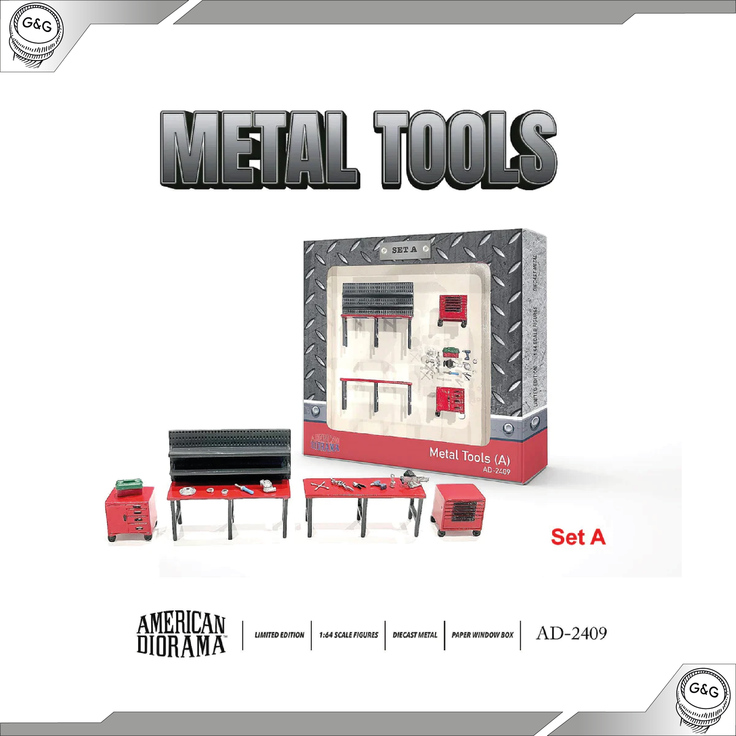 AMERICAN DIORAMA METAL TOOLS