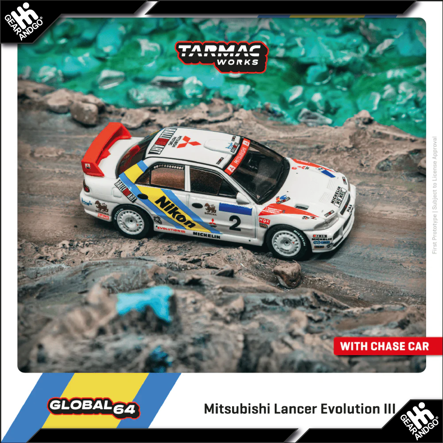 TARMAC - MITSUBISHI LANCER EVOLUTION III, #2 K. ERIKSSON/S. PARMANDER HONG KONG-BEIJING RALLY 1995 WINNE