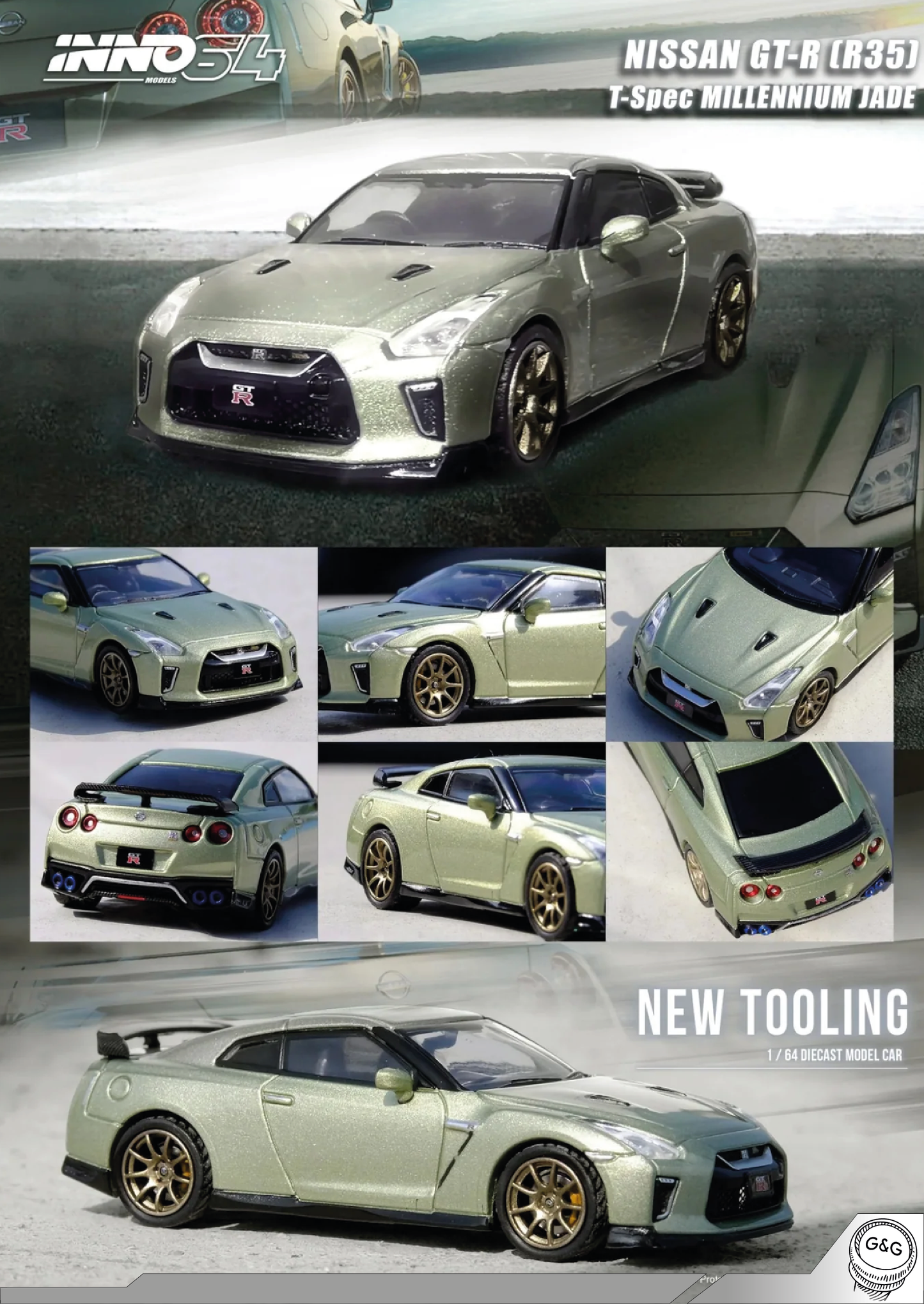 INNO64 NISSAN GT-R R35 - MILLENIUM JADE