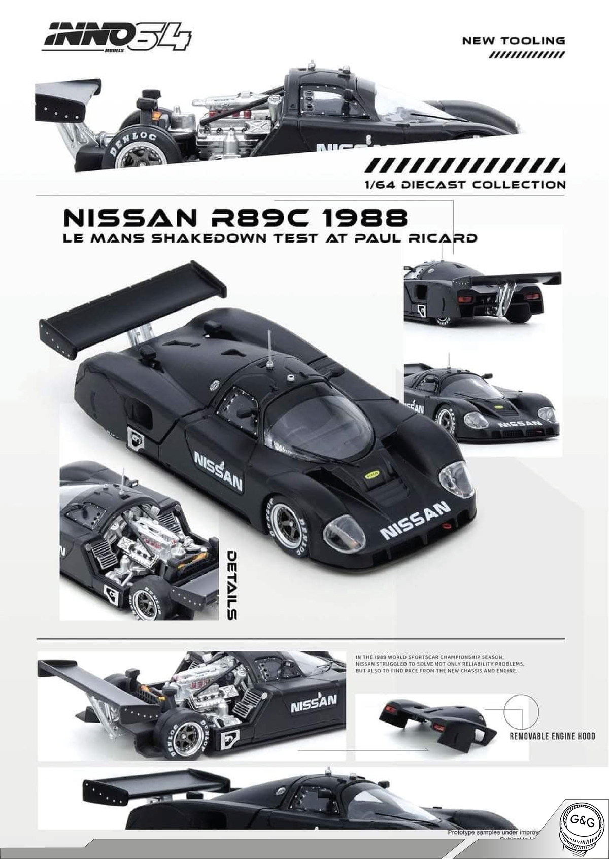 INNO64 - 1988 NISSAN R8C LE MANS SHAKEDOWN TEST AT PAUL RICARD