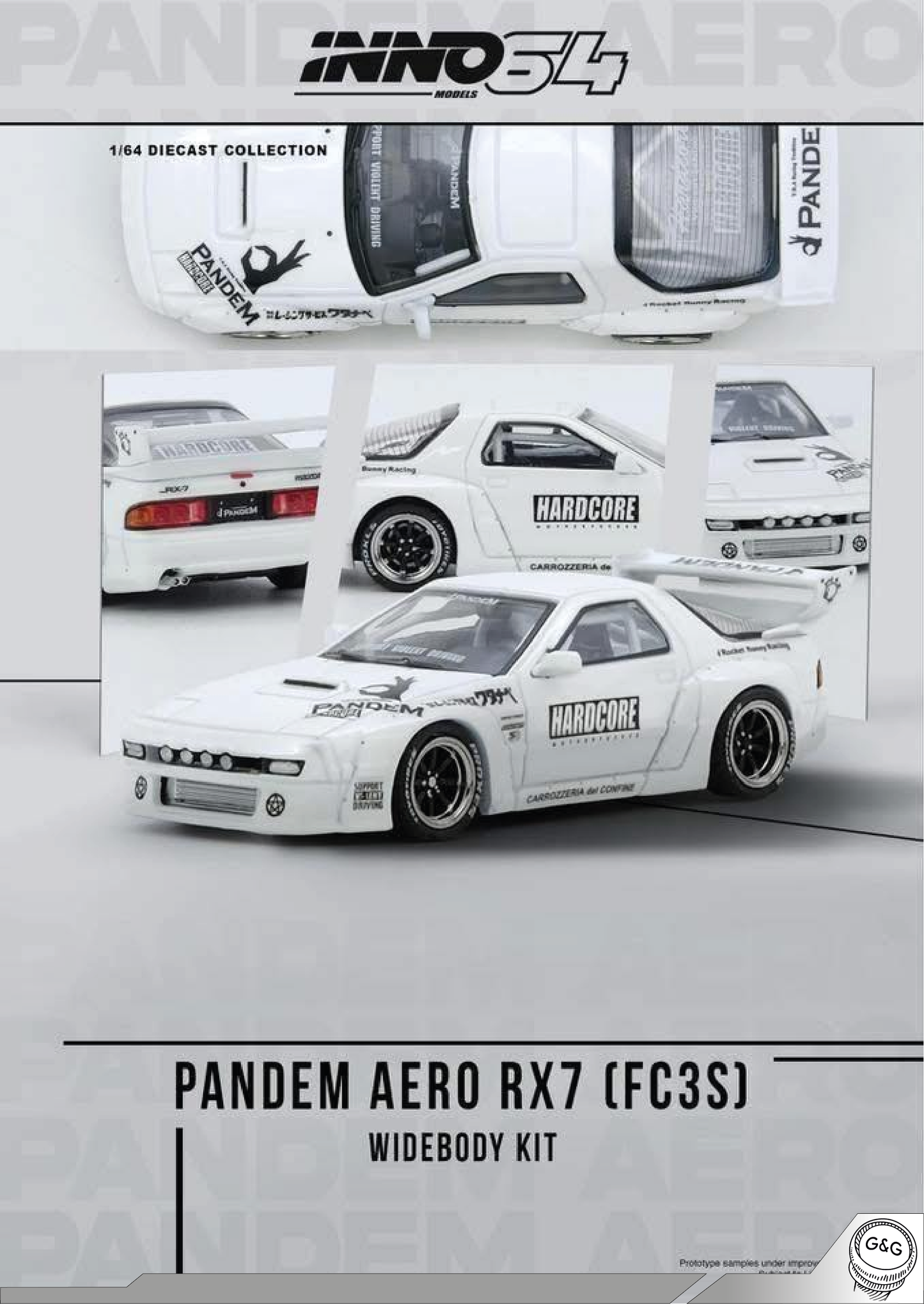 INNO64 - MAZDA RX7 (FC3S) *PANDEM AERO* WIDEBODY KIT