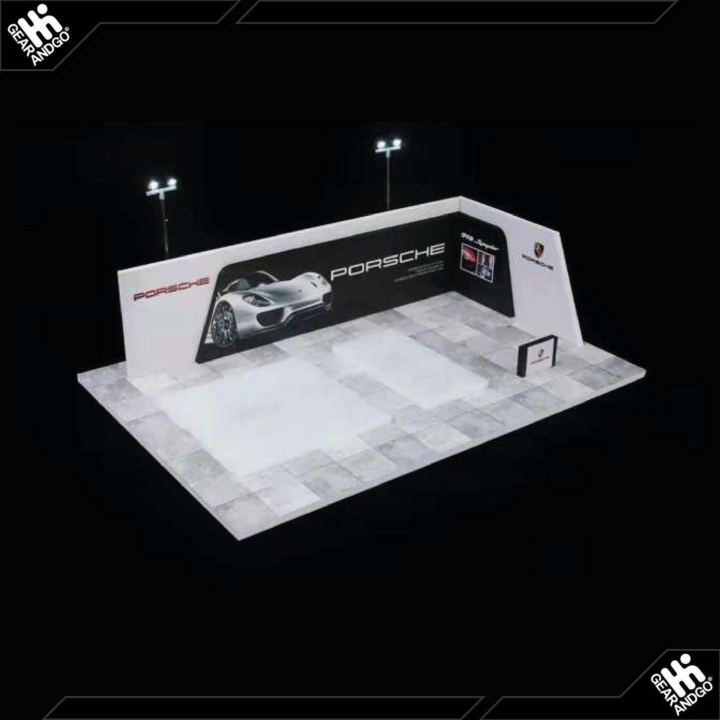 BLACK BOX DIORAMA - DIORAMA *PORSCHE PARKING LOT*