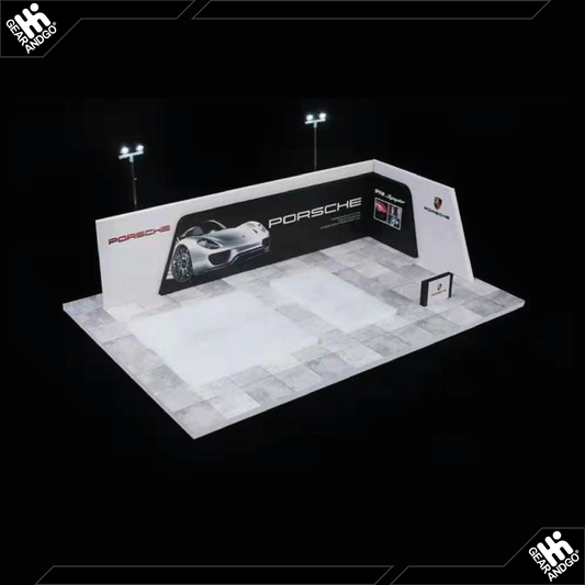 BLACK BOX DIORAMA - DIORAMA *PORSCHE PARKING LOT*