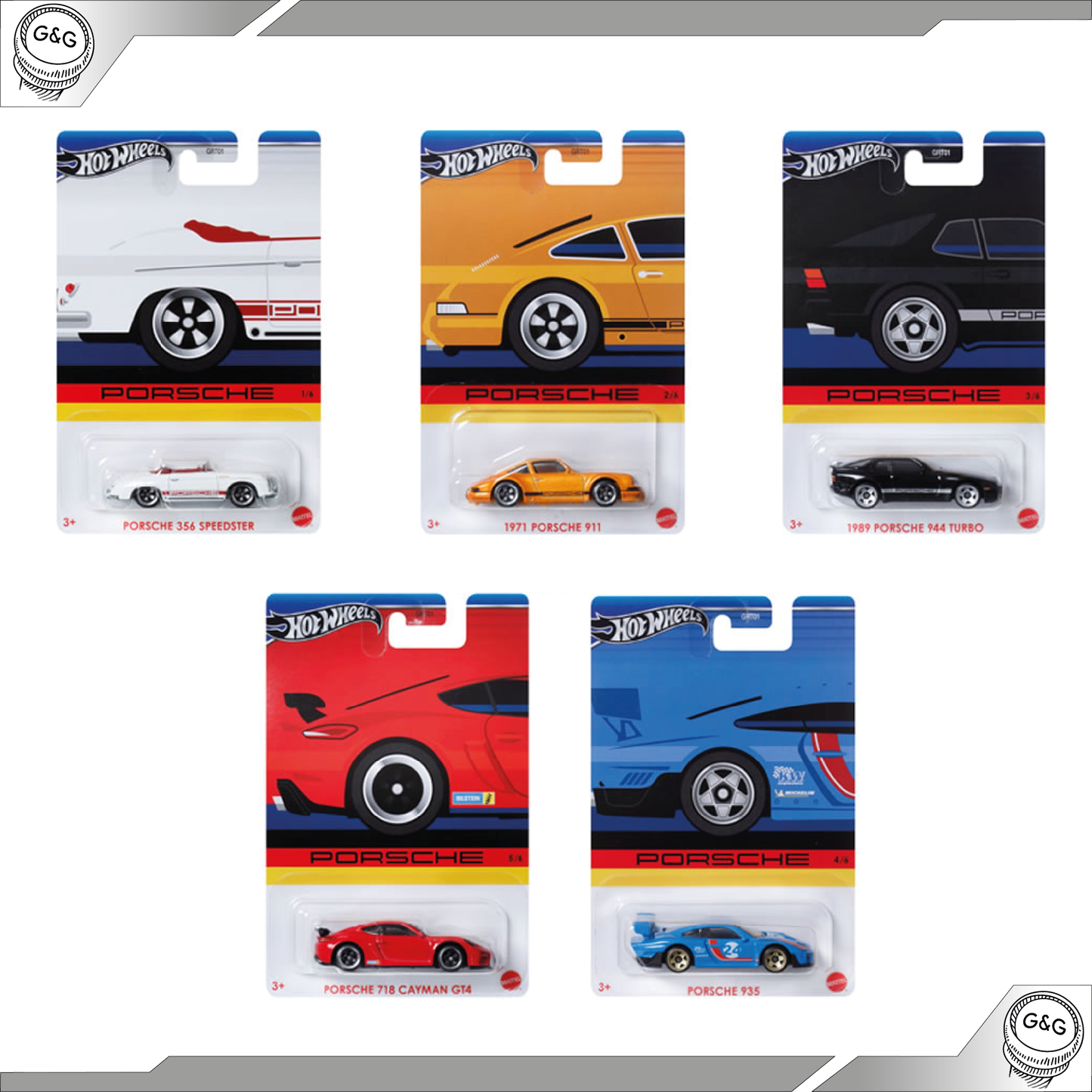 HOT WHEELS PORSCHE SET - KRABICE (10ks)