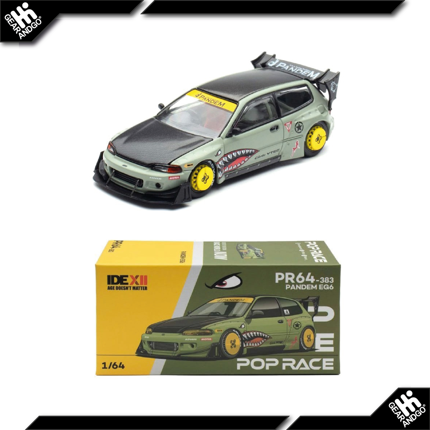 POP RACE 383 - PANDEM CIVIC EG6 *SHARKMOUTH*