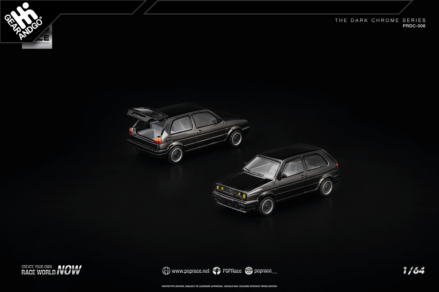 POP RACE - GOLF GTI MK2 *THE DARK CHROME SERIES*