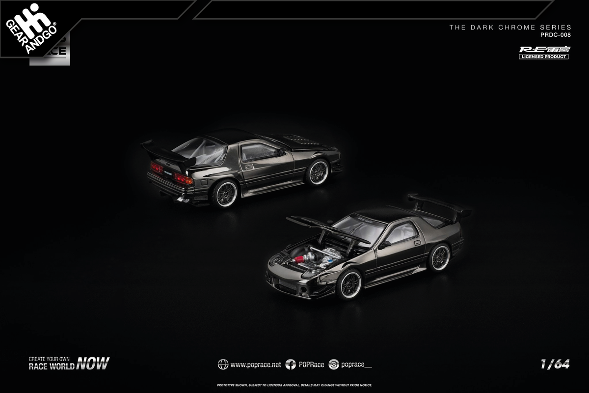 POP RACE 008 - MAZDA RX7-FC3S RE-AMEMIYA *THE DARK CHROME SERIES*