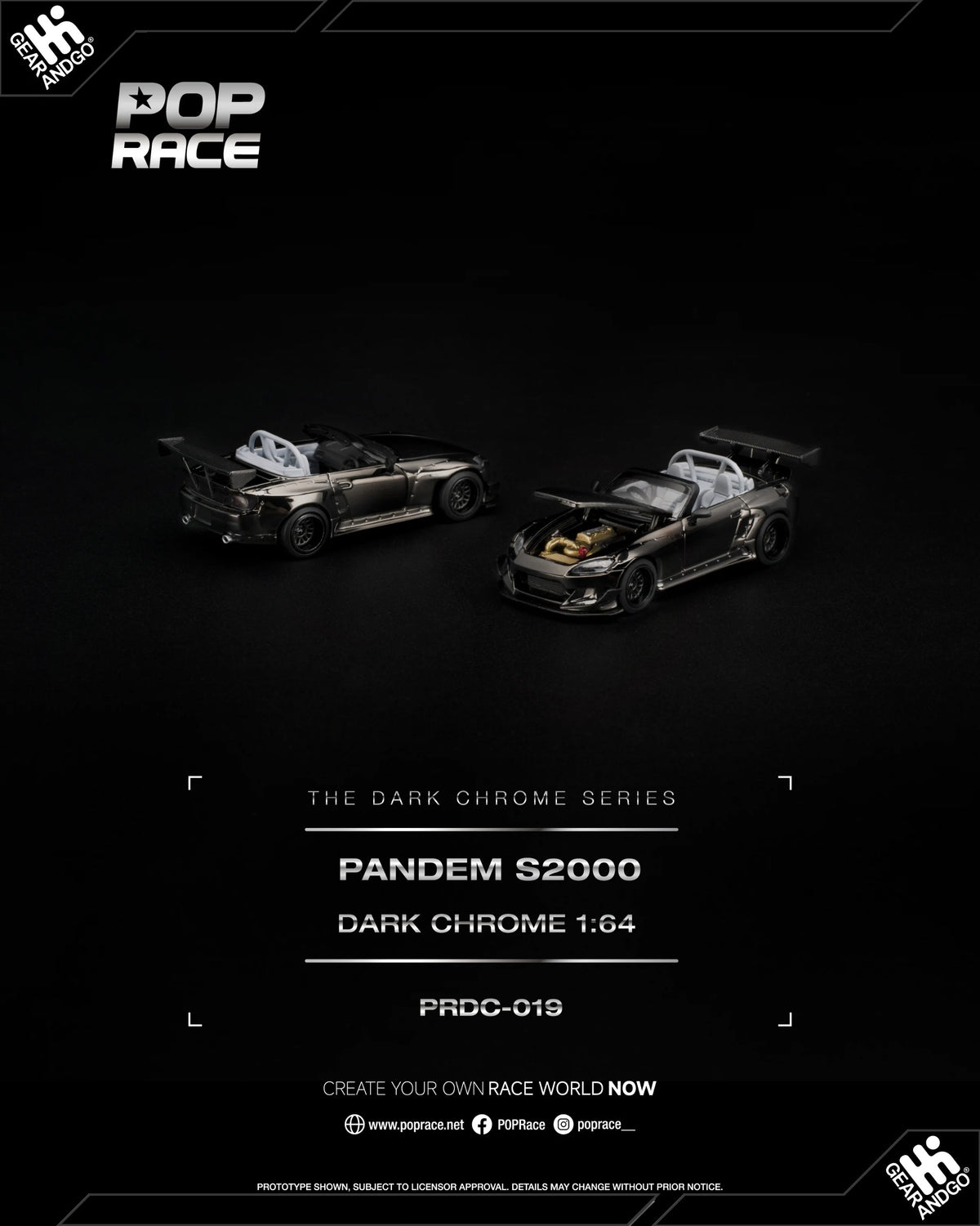 Pop Race PRDC-019 Pandem S2000 Dark Chrome