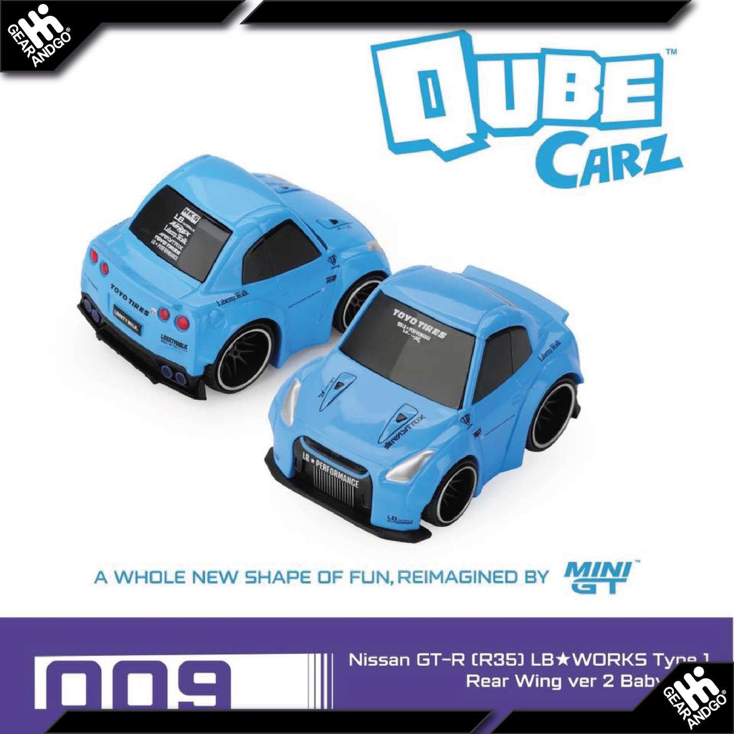 QUBE CARZ - MIX 2 - NISSAN GT-R (R35) LB?WORKS TYPE 1, REAR WING VER.2