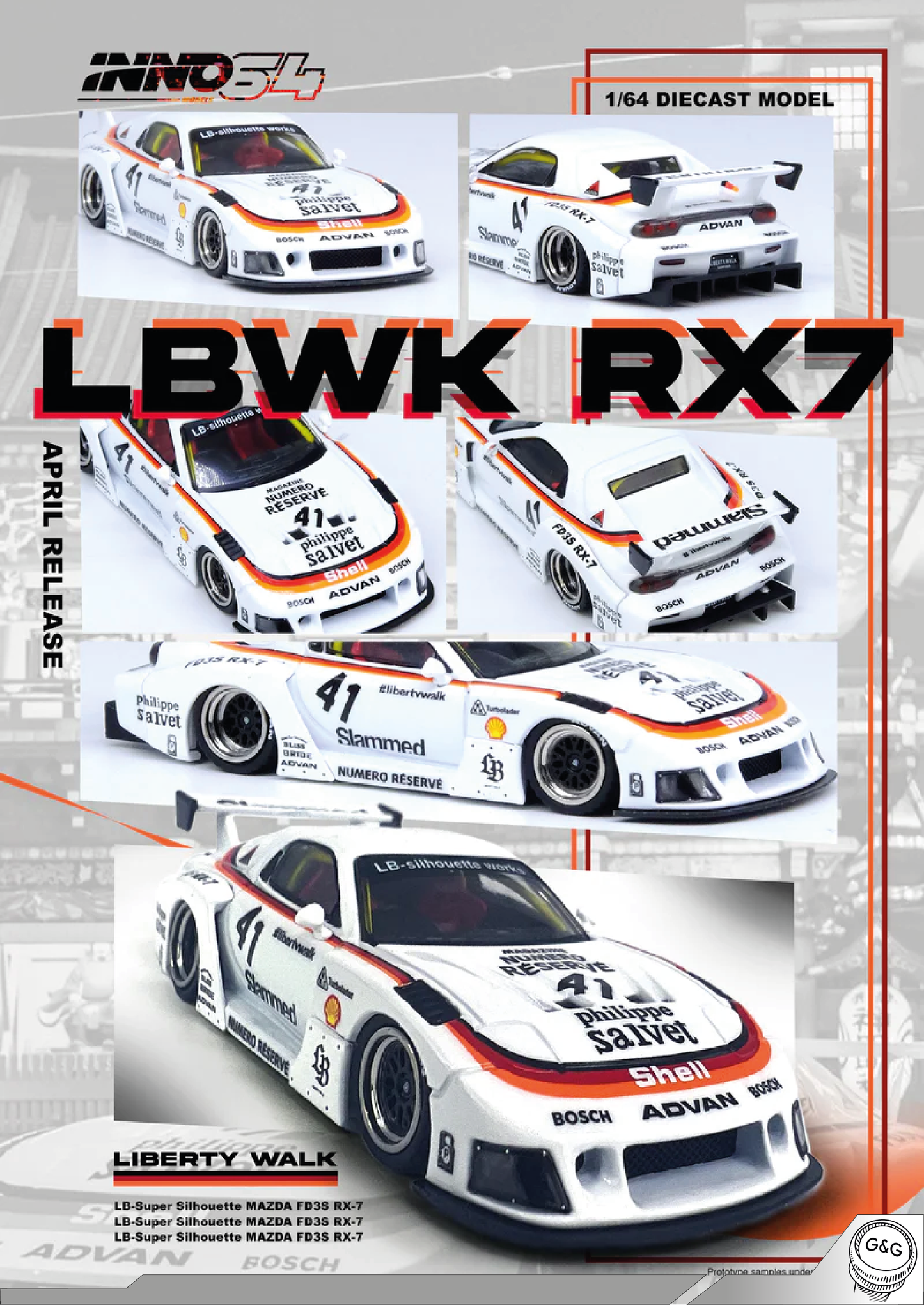 INNO64 LBWK MAZDA RX7 (FD3S) LB SUPER SILHOUETTE