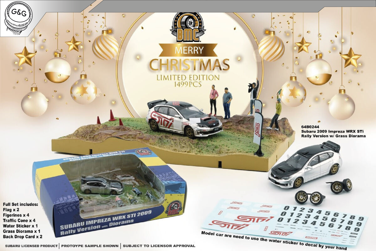 BM CREATIONS SUBARU 2009 IMPREZA WRX STI RALLY DIORAMA
