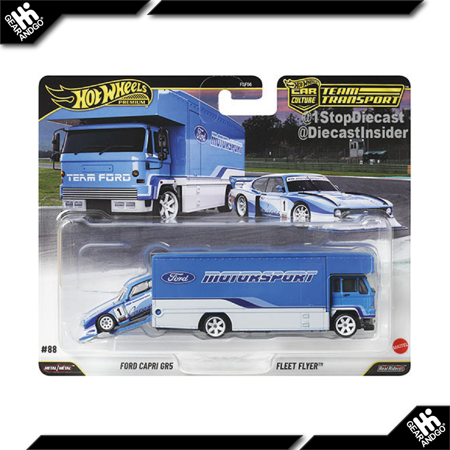 HOT WHEELS TEAM TRANSPORT - MIX 1 - 2026 - FORD CAPRI GR5 + FLEET FLYER