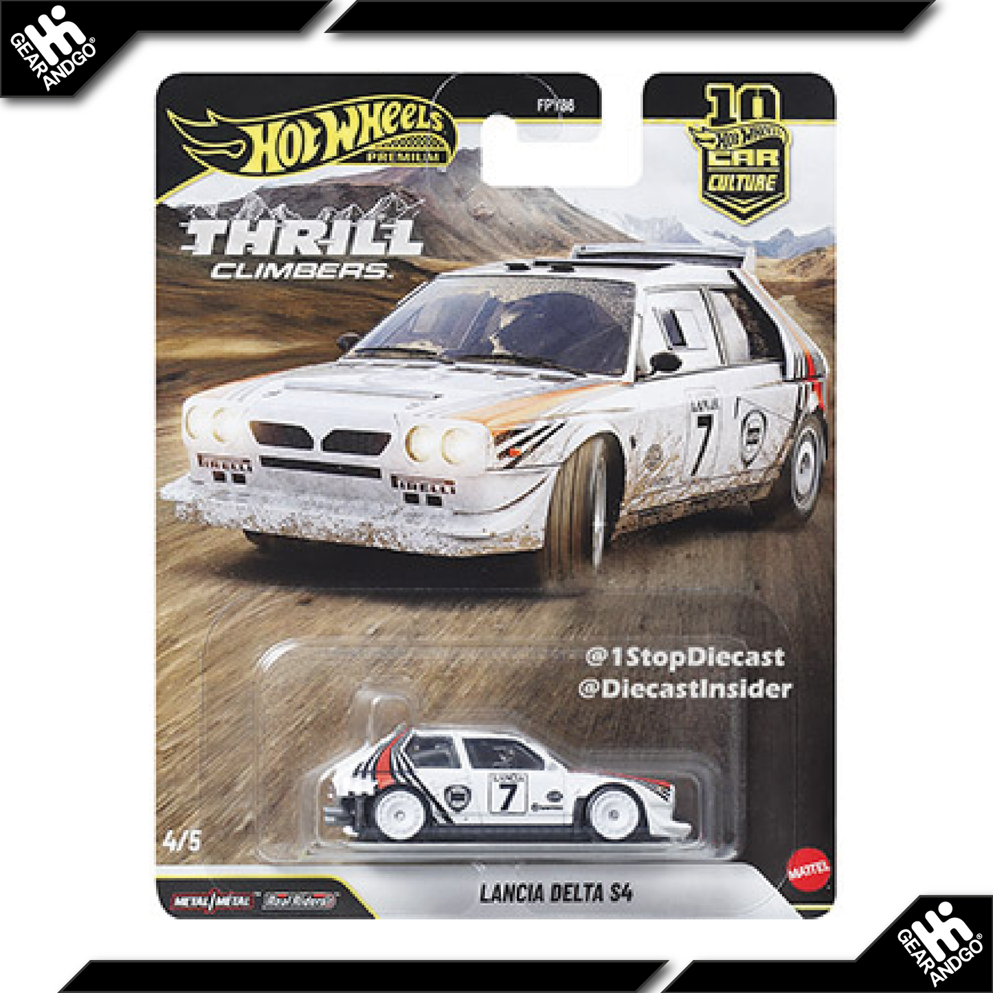 HOT WHEELS THRILL CLIMBERS - LANCIA DELTA S4
