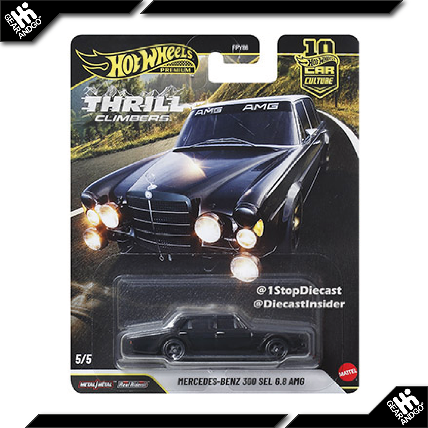 HOT WHEELS THRILL CLIMBERS - MERCEDES-BENZ 300 SEL 6.8 AMG