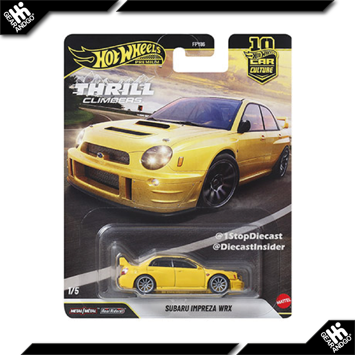 HOT WHEELS THRILL CLIMBERS - SUBARU IMPREZA WRX