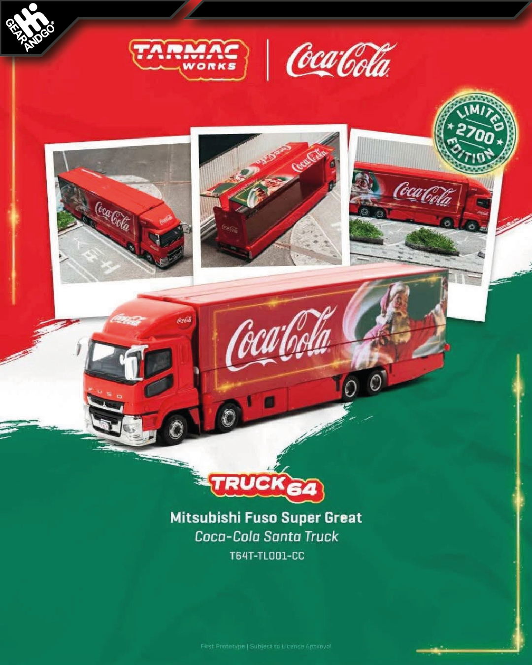TARMAC - MITSUBISHI FUSO SUPER GREAT *COCA-COLA SANTA TRUCK*