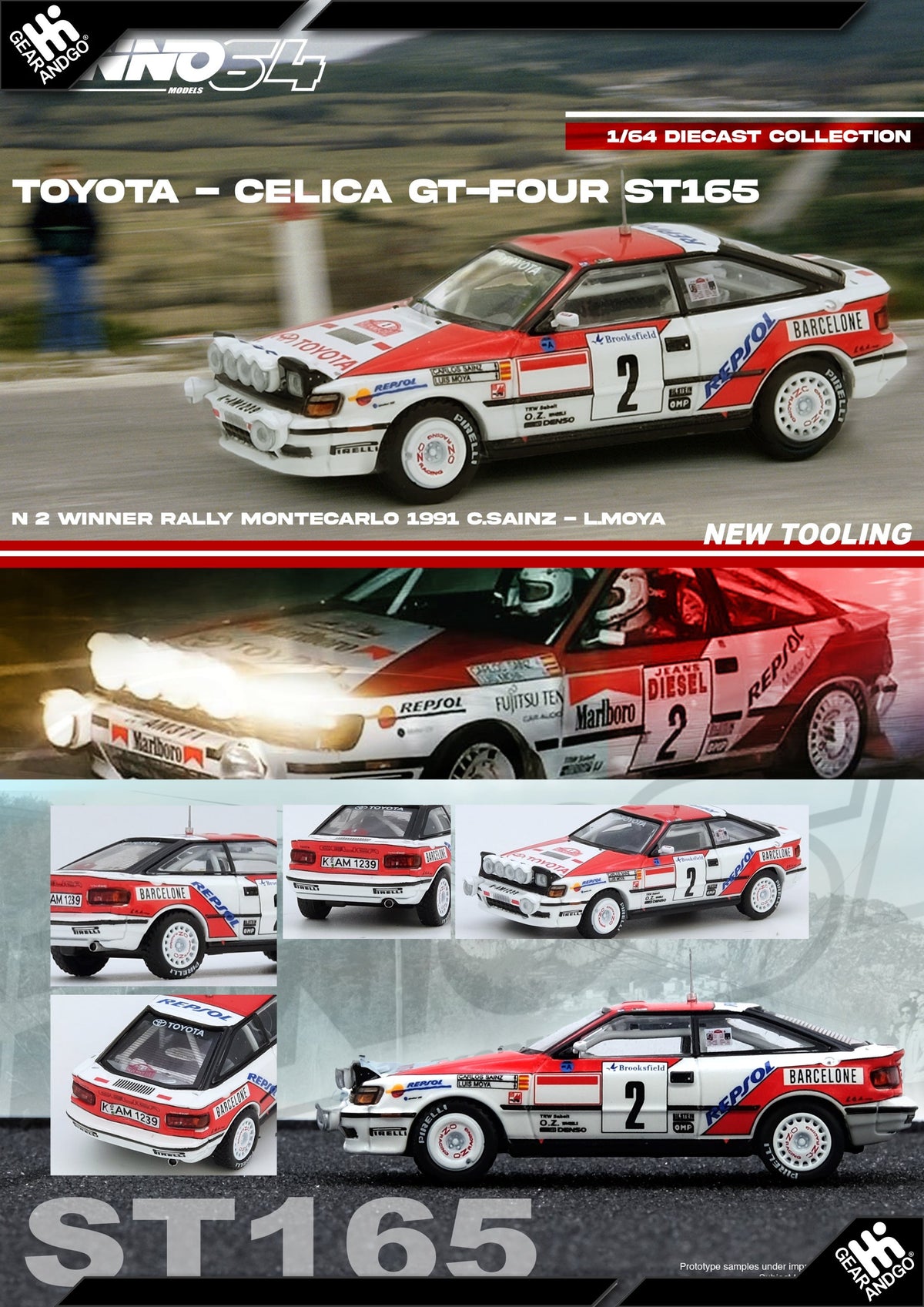 Inno64 Toyota Celica GT-Four ST165 Monte Carlo 1991 1:64