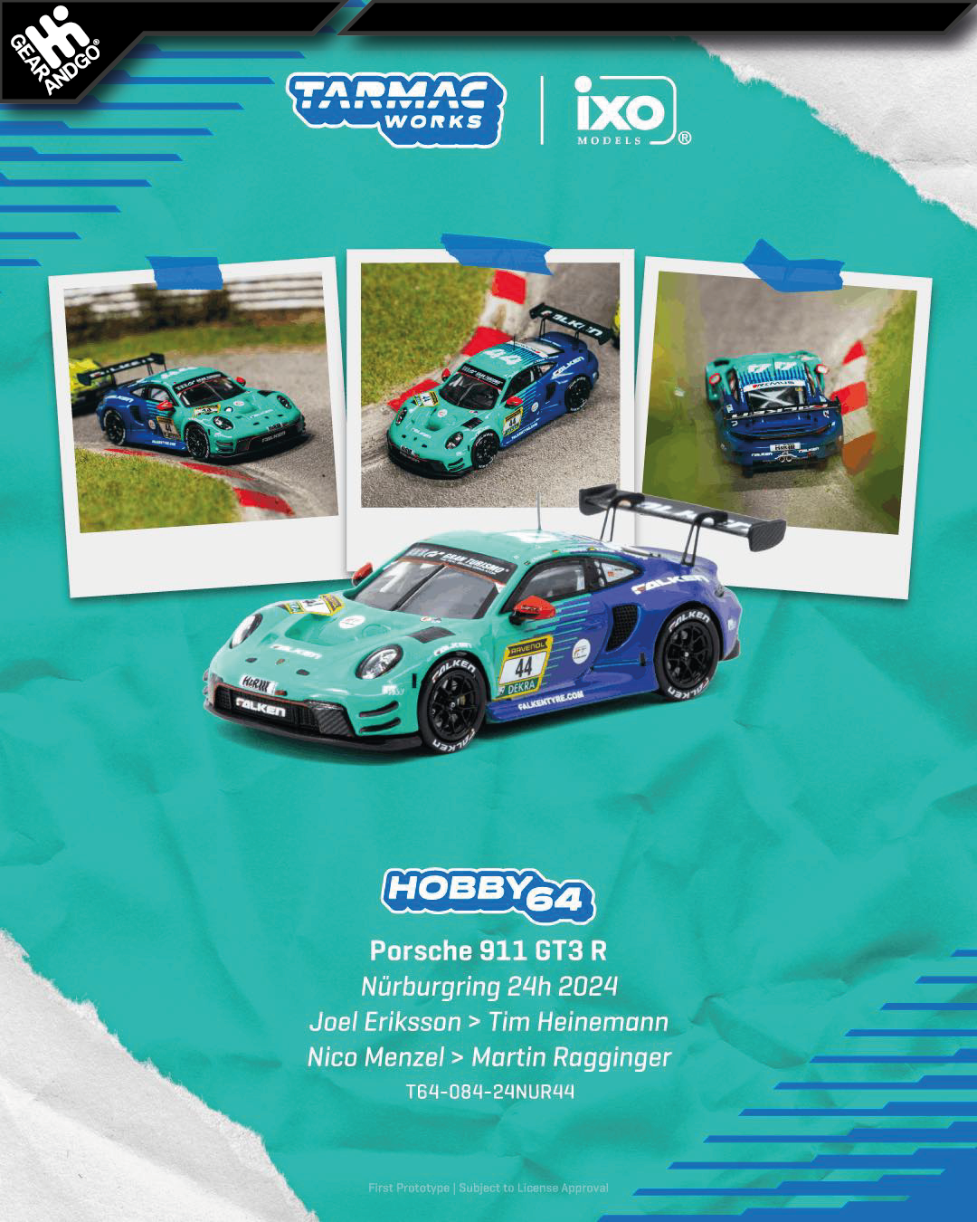 TARMAC - PORSCHE 911 GT3 R *NÜRBURGRING 24H 2024 JOEL ERIKSSON > TIM HEINEMANN > NICO MENZEL * MARTIN RAGGINGER*