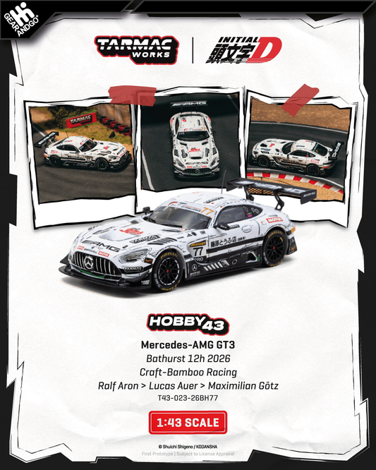 TARMAC 1/43 - MERCEDES-AMG GT3 *BATHURST 12H 2026 CRAFT-BAMBOO RACING* RALF ARON > LUCAR AUER > MAXIMILIAN GÖTZ