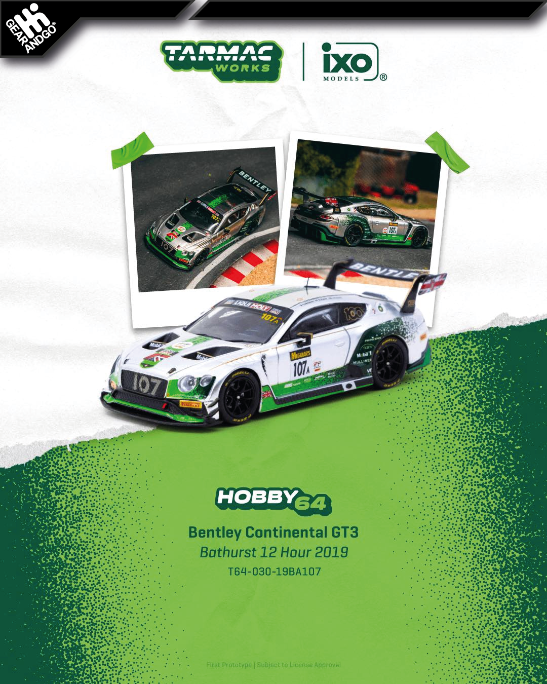 TARMAC - 2019 BENTLEY CONTINENTAL GT3 J.GOUNON/S.KANE/J.PEPPER BATHURST 12 HOUR