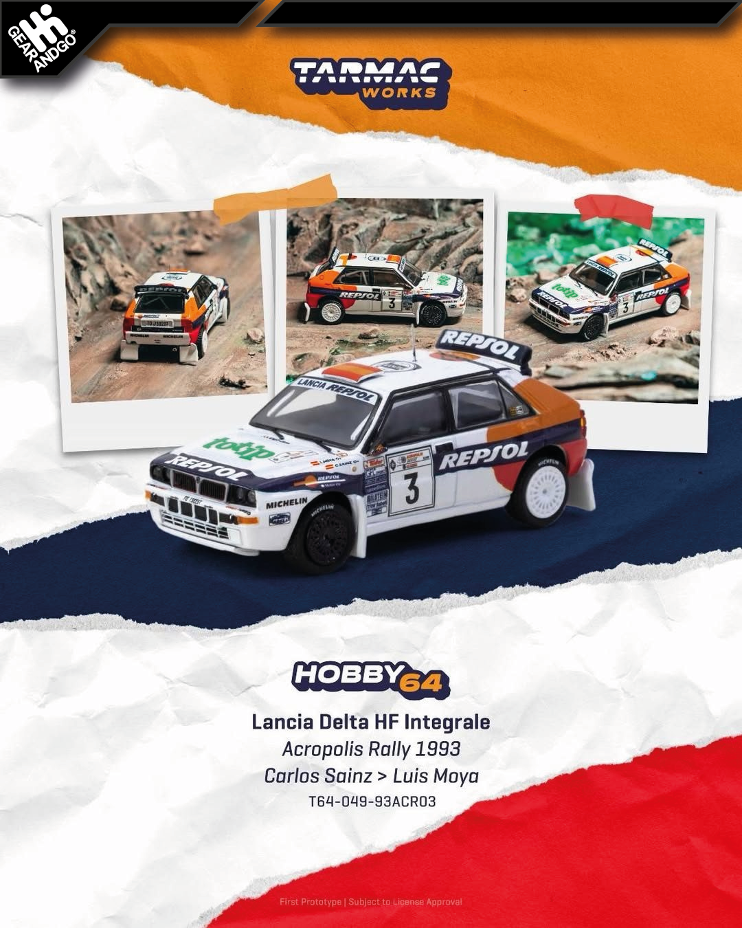 TARMAC - 1993 LANCIA DELTA HF INTEGRALE WHITE CARLOS SAINZ ACROPOLIS RALLY