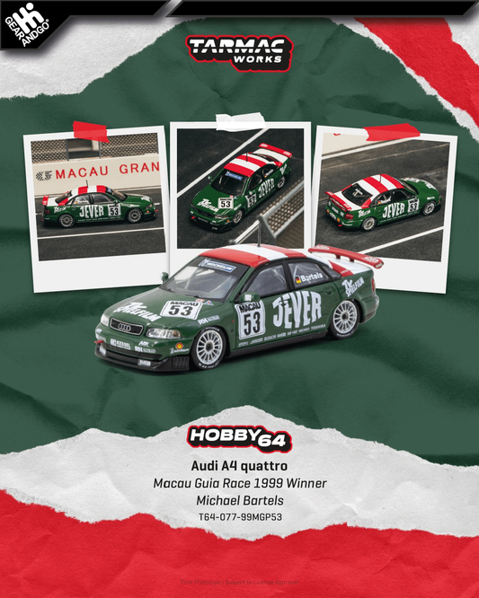 TARMAC - 1999 AUDI A4 (B5) QUATTRO MACAU GUIA RACE 1999 WINNER #53 MICHAEL BARTELS MACAU GUIA RACE WINNER