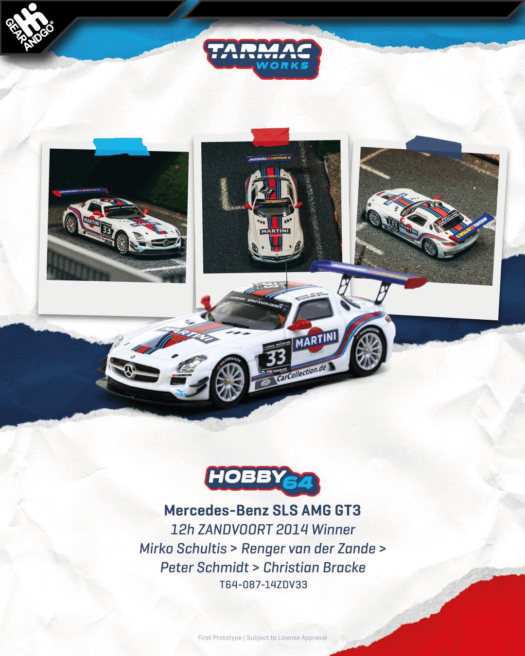 TARMAC - MERCEDES-BENZ SLS AMG GT3 - 12H ZANDVOORT 2014 WINNER MIRKO SCHULTIS > RENGER VAN DER ZANDE > PETER SCHMIDT > CHRISTIAN BRACKE