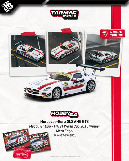 TARMAC - 2015 MERCEDES-BENZ SLS AMG GT3 MARO ENGEL MACAU GT CUP - FIA GT WORLD CUP WINNER + KARTIČKY