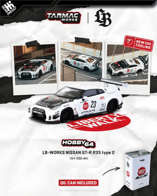 TARMAC - LB-WORKS NISSAN GT-R R35 TYPE 2 + OIL CAN