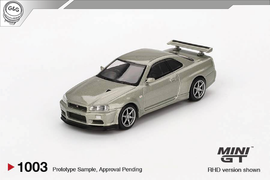 MINI GT 1003 - 2002 NISSAN SKYLINE GT-R (R34) V-SPEC II