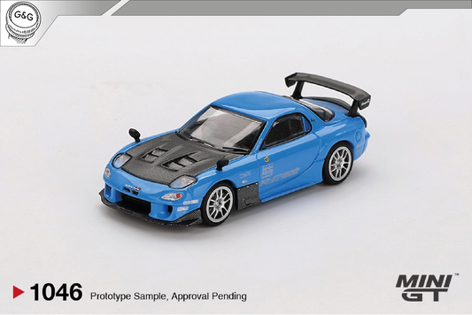 MINI GT 1046 - 2024 MAZDA RX7 (FD3S) RE-AMEMIYA 20B NA 3ROTOR-7 AMA-SAN GO