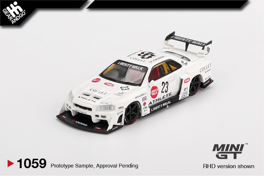 MINI GT 1059 - NISSAN LB-ER34 SUPER SILHOUETTE ATHLETE/COLLET