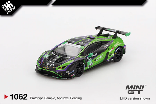 MINI GT 1062 - LAMBORGHINI HURACÁN GT3 EVO2 #78 FORTE RACING 2024 IMSA DAYTONA 24 HRS