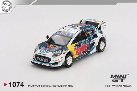MINI GT 1074 - 2004 FORD PUMA RALLY 1 #16 M-SPORT FORD WRT RALLY FINLAND 3RD PLACE