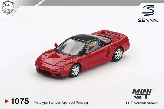 MINI GT 1075 - 1989 HONDA NSX PROTOTYPE MIDSHIP SPORTS AYRTON SENNA WITH FIGURE