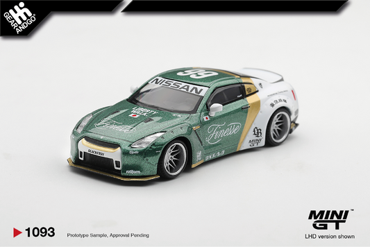 MINI GT 1093 - 2025 NISSAN GT-R R35 LB WORKS TYPE 1 WITH CUSTOM DUCKTAIL AUTO FINESSE