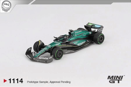 MINI GT 1114 - 2024 ASTON MARTIN AMR24 #18 LANCE STROLL CANADIAN GP