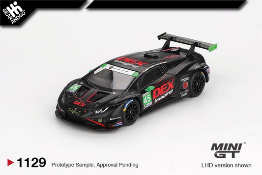 MINI GT 1129 - 2024 LAMBORGHINI HURACAN GT3 EVO 2 #45 DEX IMAGING DAYTONA 24HRS