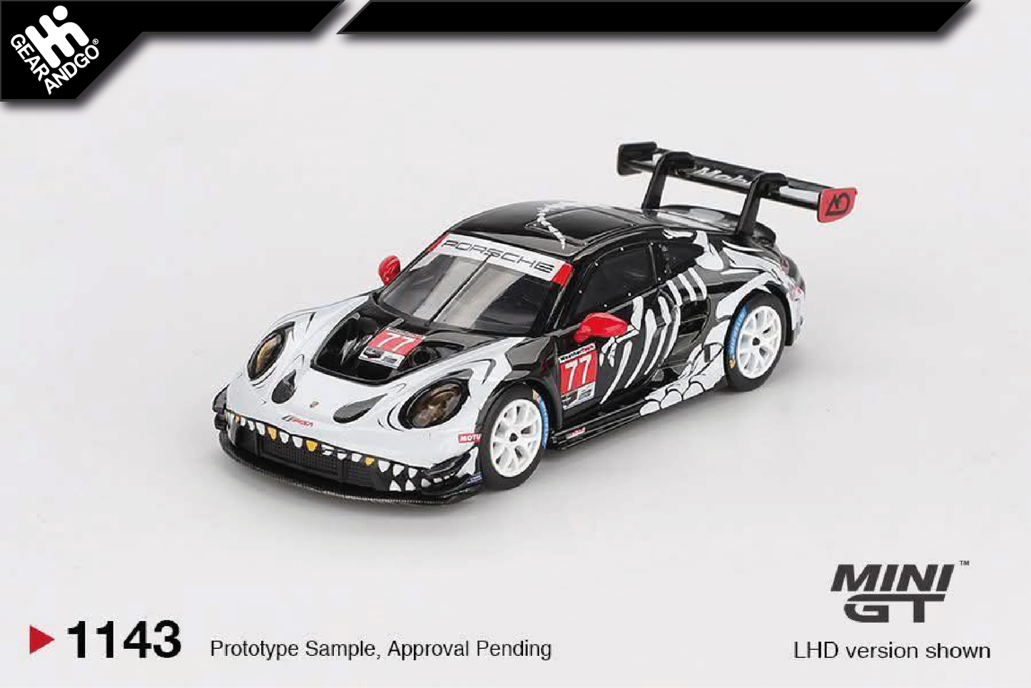 MINI GT 1143 - 2025 PORSCHE 911 (992) GT3 R #77 GTD PRO AO RACING PETIT LE MANS
