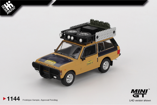 MINI GT 1144 - RANGE ROVER C.SWOBODA & K. MENTEL WINNER CAMEL TROPHY SUMATRA