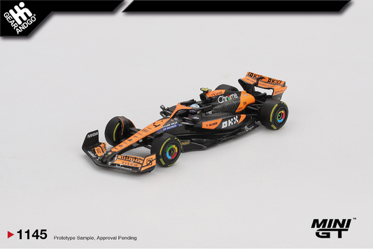 MINI GT 1145 - MCLAREN MCL38 #4 LANDO NORRIS WINNER HUNGARIAN F1 GP