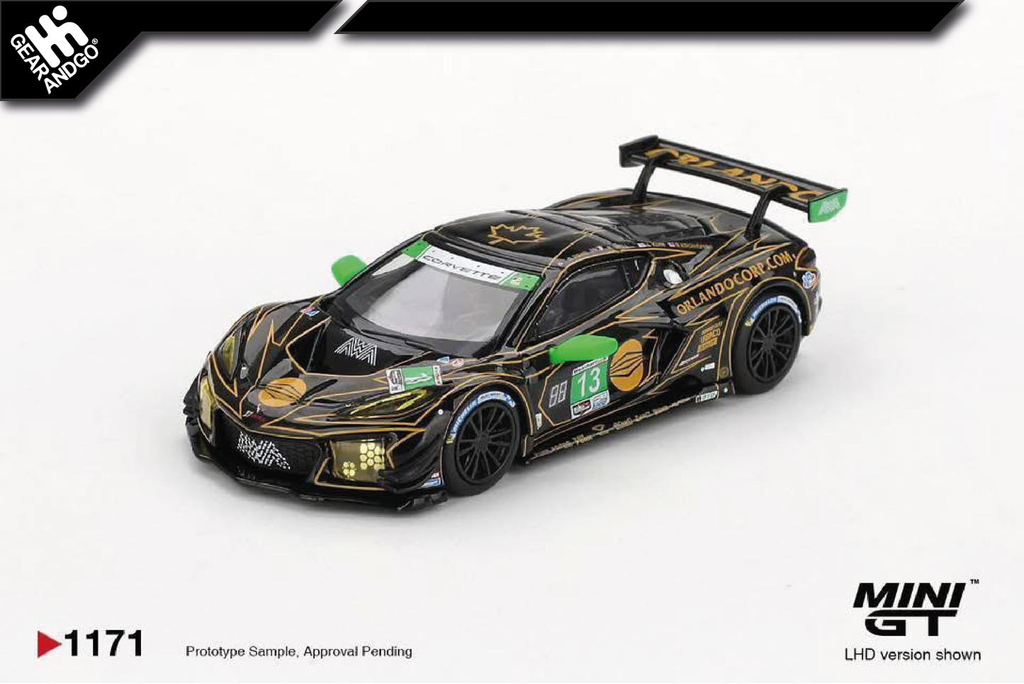 MINI GT 1171 - 2025 CHEVROLET CORVETTE Z06 GT3.R #13 AWA DAYTONA 24 HRS