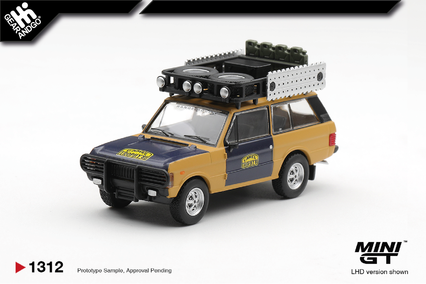 MINI GT 1312 - 1981 LAND ROVER RANGE ROVER *CAMEL TROPHY* H.FISCHER/W. BAYS SUMATRA