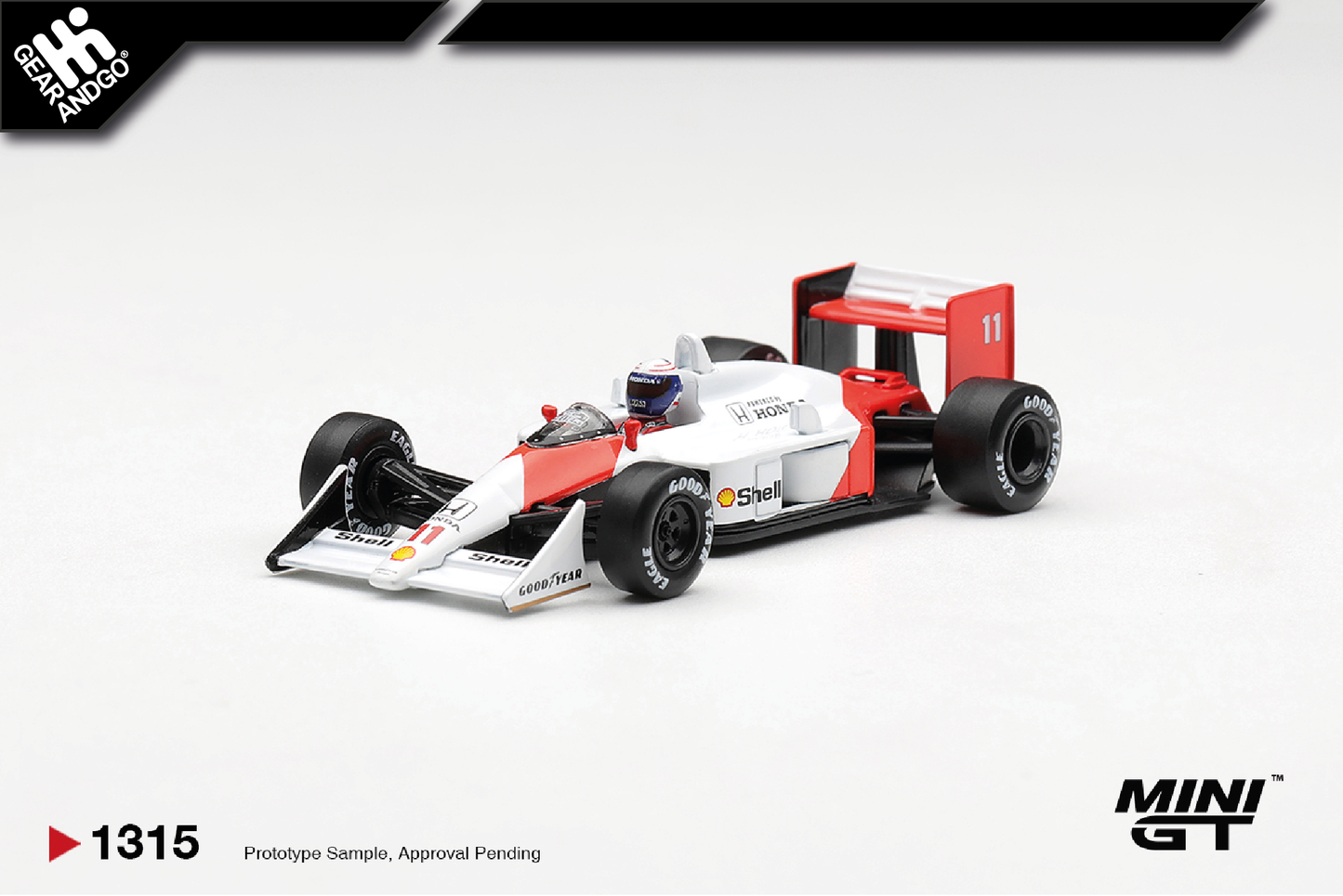 MINI GT 1315 - 1988 MCLAREN MP4/4 #11 ALAIN PORST CANADIAN GRAND PRIX 2ND PLACE