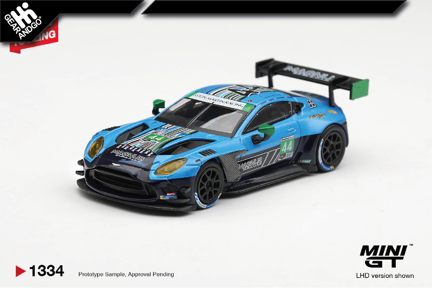 MINI GT 1334 - 2025 ASTON MARTIN VANTAGE GT3 EVO #44 MAGNUS RACING DAYTONA 24 HRS