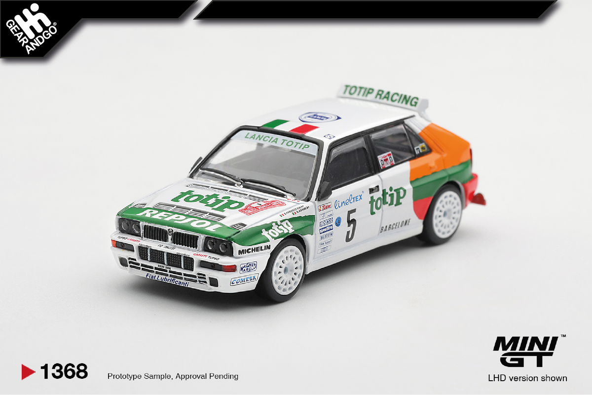 MINI GT 1368 - 1993 LANCIA DELTA HF INTEGRALE AVOLUTION #5 ANDREA AGHINI RALLY MONTE CARLO