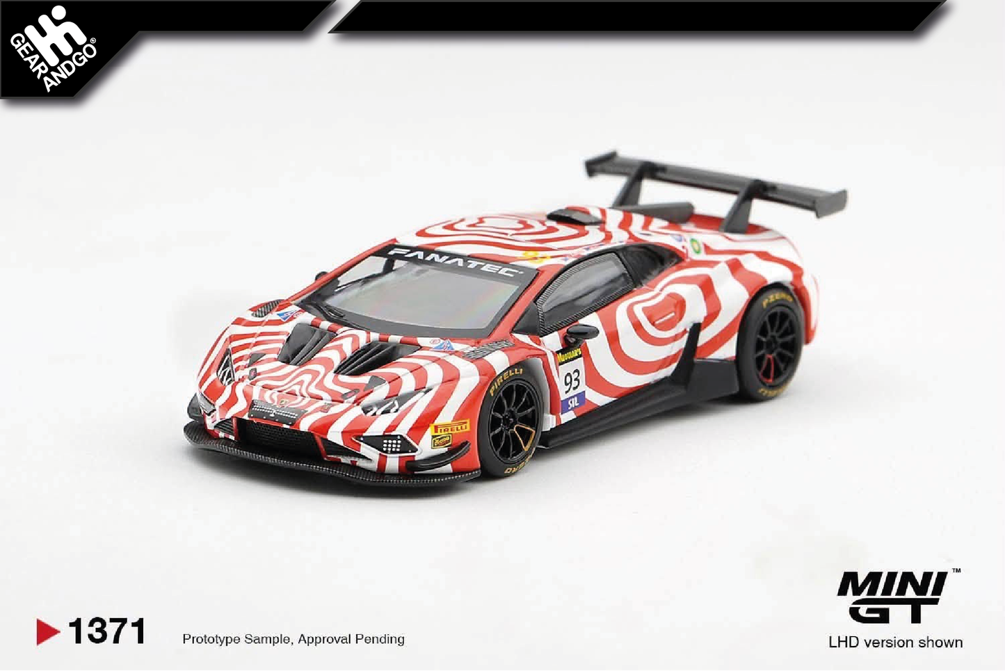MINI GT 1371 - LAMBORGHINI HURACAN GT3 EVO2 #93 WALL RACING 2025 BATHURST 12 HRS