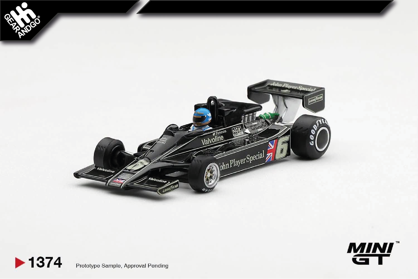 MINI GT 1374 - LOTUS 78 #6 RONNIE PETERSON 1978 S. AFRICAN GP WINNER